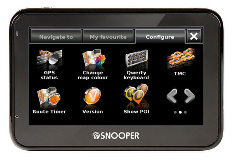 Snooper Truckmate S2700 Портативный/Фиксированный 4.3" ЖК Сенсорный экран Черный