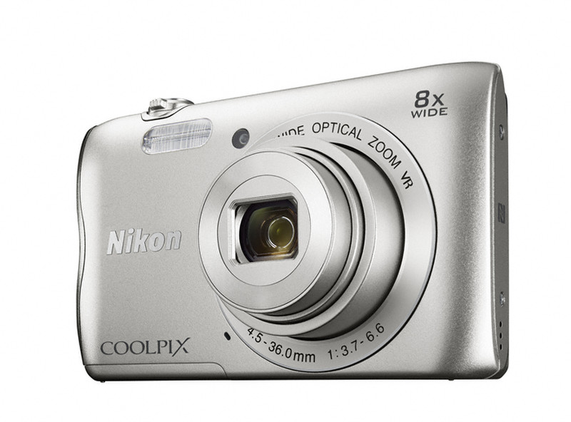 Nikon COOLPIX A300 20.1МП 1/2.3" CCD 5152 x 3864пикселей Cеребряный