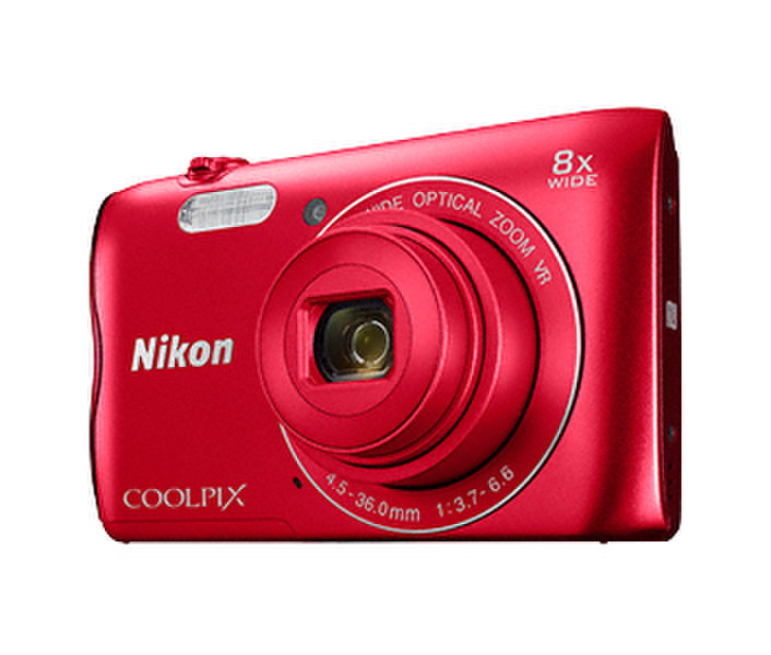 Nikon COOLPIX A300 20.1МП 1/2.3" CCD 5152 x 3864пикселей Красный