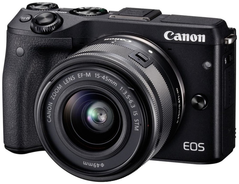 Canon EOS M3 + EF-M 15-45mm 24.2MP CMOS 6000 x 4000Pixel Schwarz
