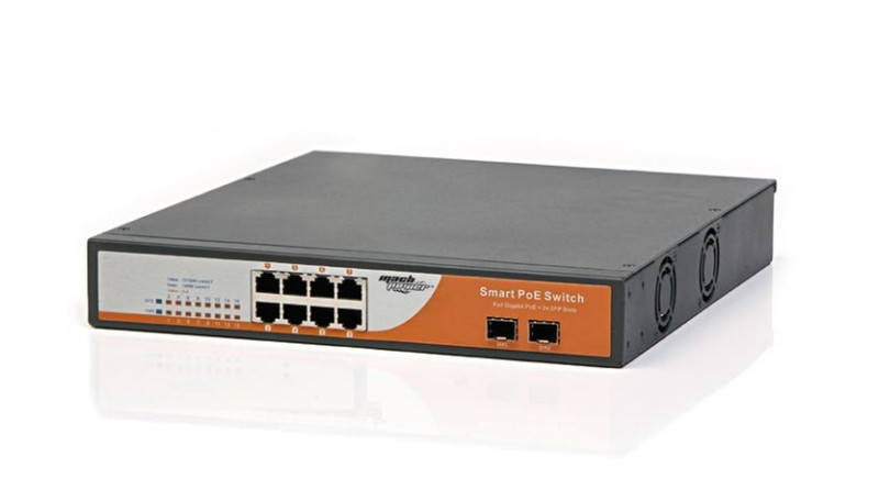 MachPower SW-MG8P2F-002 Managed L2 Gigabit Ethernet (10/100/1000) Grey network switch