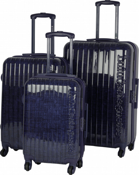 LuluCastagnette 15788/48 NAVY На колесиках ABS синтетика Флот luggage bag