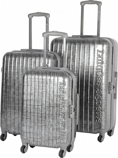 LuluCastagnette 15788/48 SILVER На колесиках ABS синтетика Cеребряный luggage bag