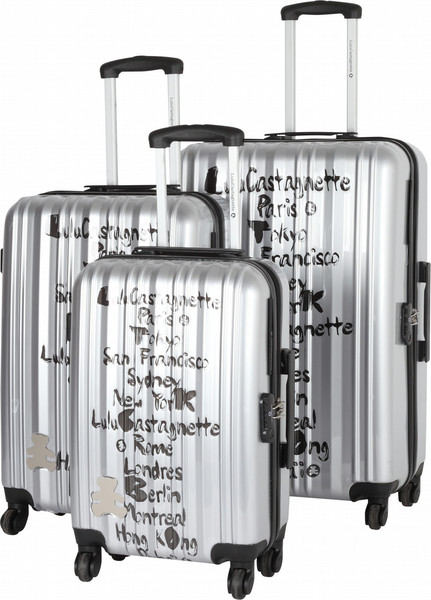 LuluCastagnette 15640/48 SILVER Trolley Polycarbonate Silver luggage bag