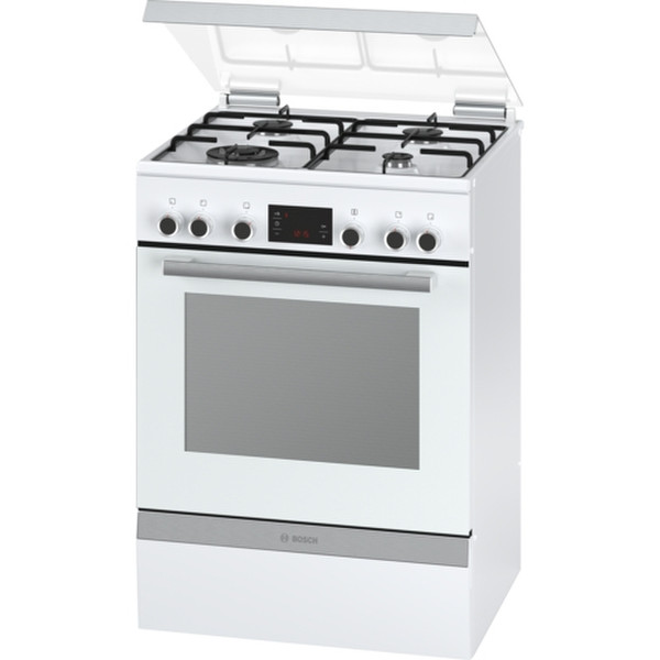 Bosch Serie 4 HGD74W320F Freestanding Gas hob A White cooker