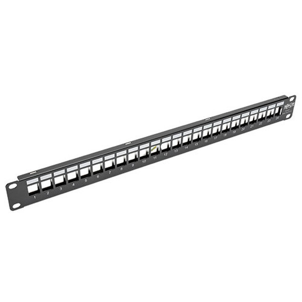 Tripp Lite 24-Port 1U Rack-Mount Shielded Blank Keystone/Multimedia Patch Panel, RJ45 Ethernet, USB, HDMI, Cat5e/6 patch panel