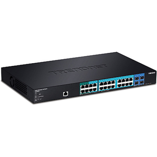 Trendnet TL2-PG284 Managed network switch L2 Gigabit Ethernet (10/100/1000) Power over Ethernet (PoE) 1U Black network switch