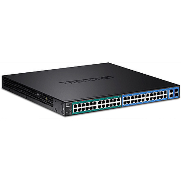 Trendnet TL2-PG484 Managed network switch L2 Gigabit Ethernet (10/100/1000) Power over Ethernet (PoE) 1U Black network switch