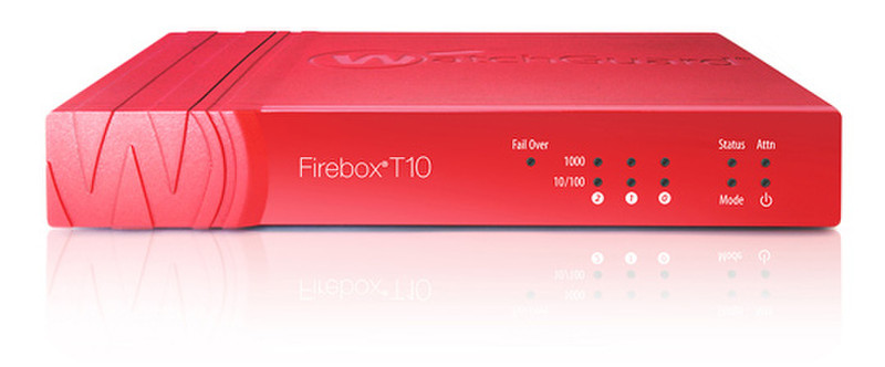 WatchGuard Firebox T10 + 3Y Total Security Suite 400Mbit/s Firewall (Hardware)