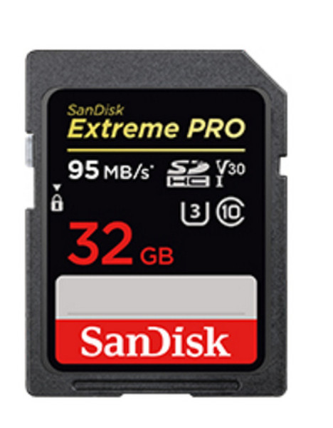 Sandisk Extreme Pro 32GB SDHC UHS-I Class 10 memory card