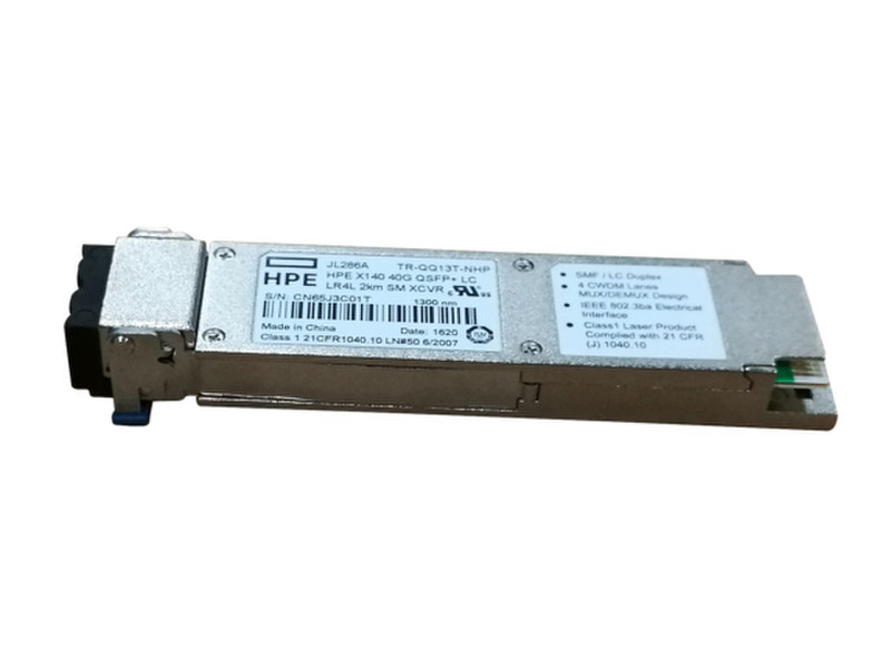 Hewlett Packard Enterprise X140 40G QSFP+ LC LR4L 2km SM 40000Мбит/с QSFP+ Single-mode network transceiver module