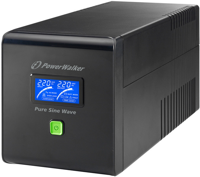 BlueWalker 10120082 Line-Interactive 1000VA 4AC outlet(s) Compact Black uninterruptible power supply (UPS)