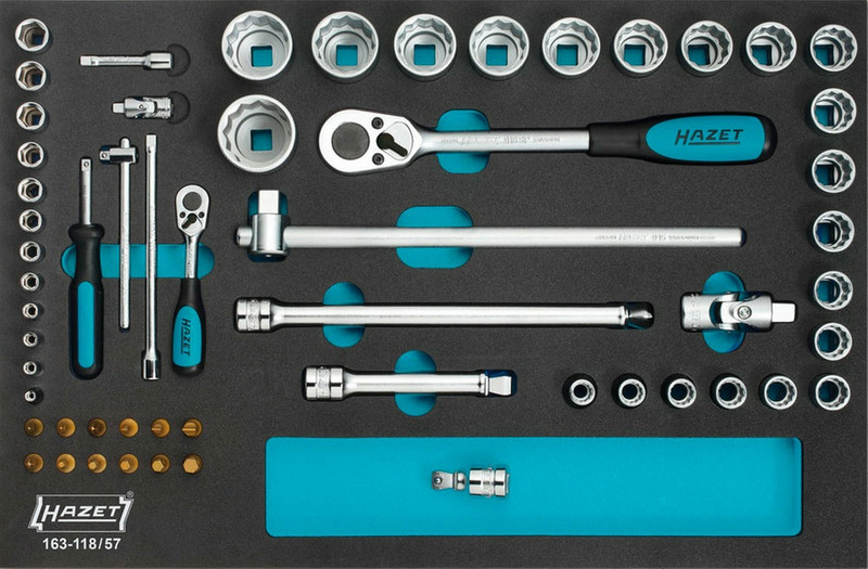 HAZET 163-118/57 57tools mechanics tool set