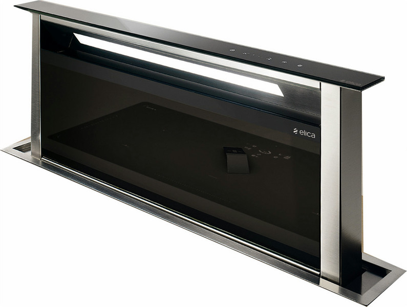 Elica PRF0106378 Downdraft 757m³/h B Black, Stainless steel cooker hood