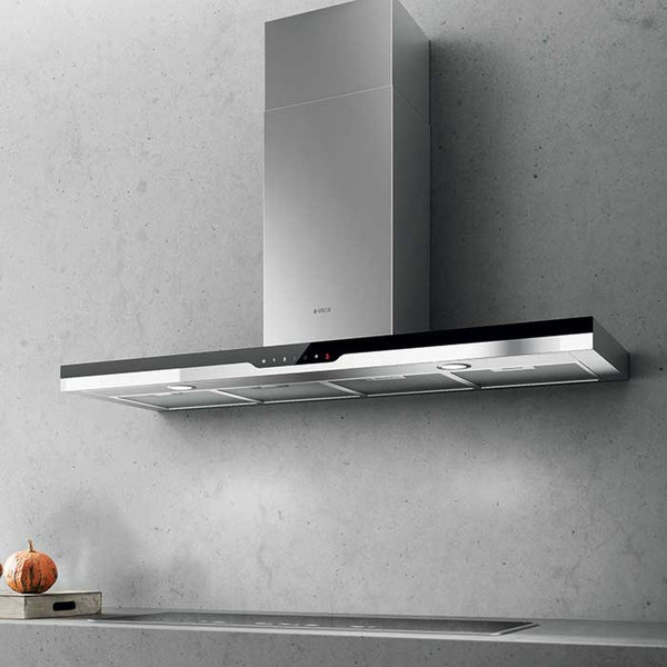 Elica Top Sense IXBL/F/120 Wall-mounted cooker hood A Черный, Нержавеющая сталь