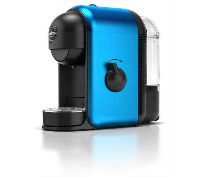 Lavazza Minu Glam + 64 Caps Freistehend Halbautomatisch Espressomaschine 0.5l 1Tassen Schwarz, Blau