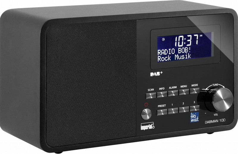 DigitalBox IMPERIAL DABMAN 100 Портативный Цифровой Черный радиоприемник