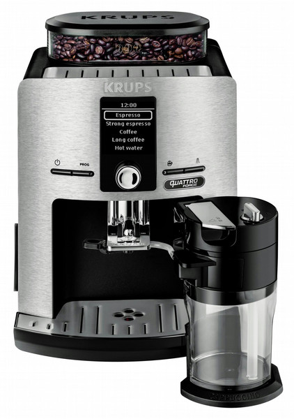 Krups EA82FD Отдельностоящий Автоматическая Espresso machine 1.7л 12чашек Нержавеющая сталь кофеварка