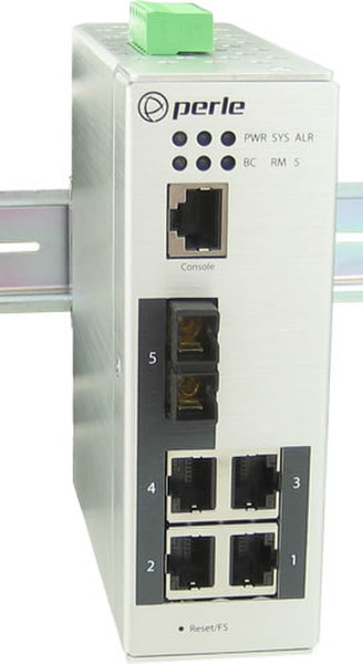 Perle IDS-205F-CMD2 gemanaged L2 Gigabit Ethernet (10/100/1000) Metallisch