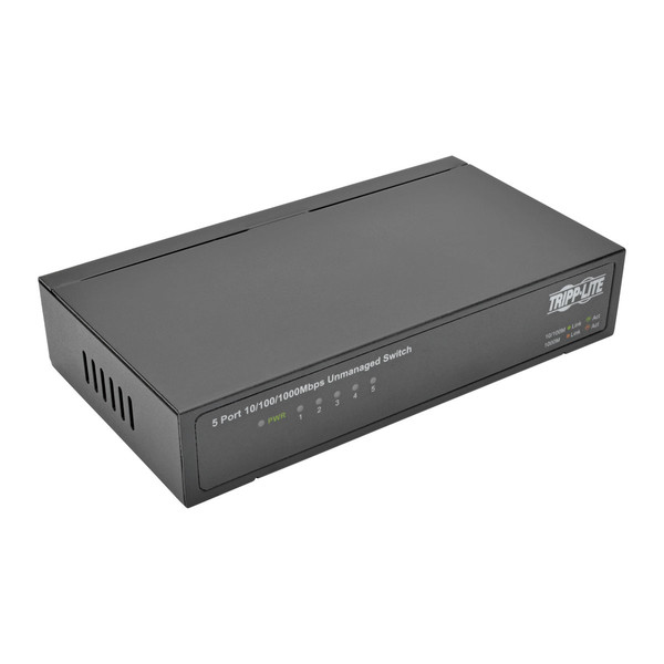 Tripp Lite NG5 Неуправляемый Gigabit Ethernet (10/100/1000) Черный сетевой коммутатор