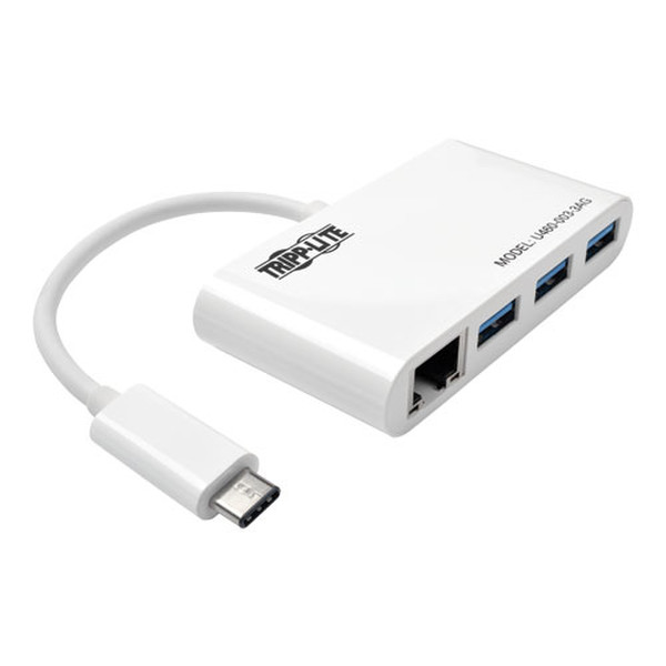 Tripp Lite U460-003-3AG USB 3.0 (3.1 Gen 1) Type-C 5000Мбит/с Белый хаб-разветвитель