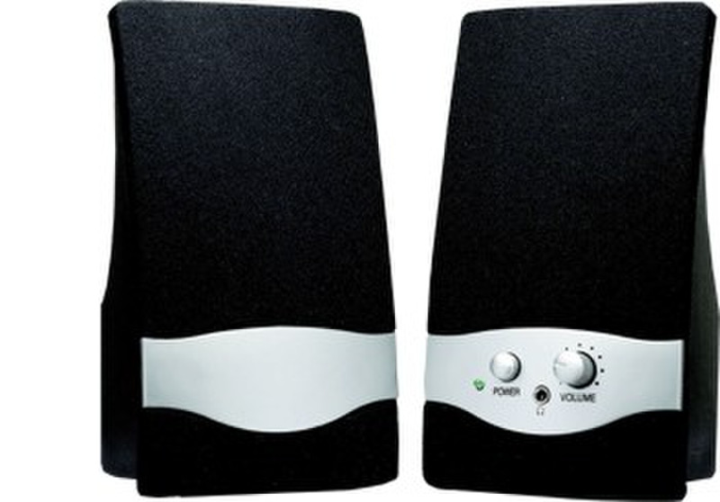 Eminent Multimedia Speakerset 2.0 2W Black loudspeaker