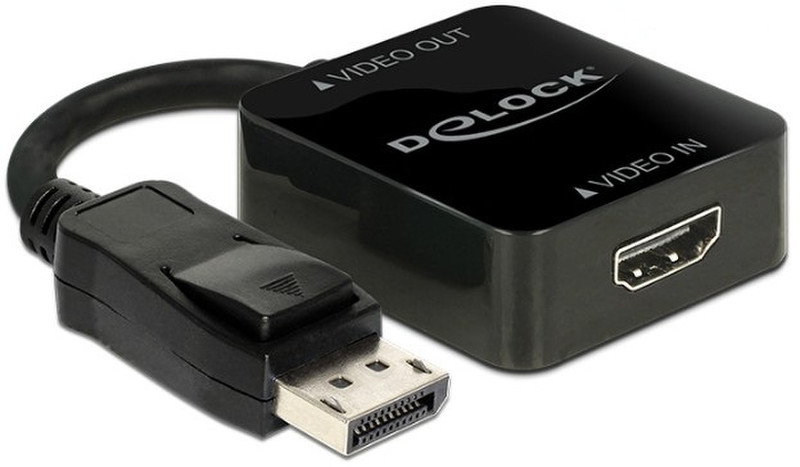 DeLOCK 62712 0.15m DisplayPort HDMI Schwarz Videokabel-Adapter