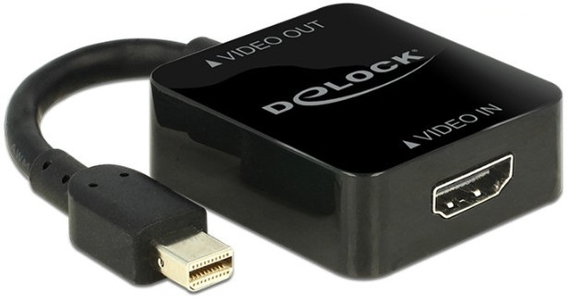 DeLOCK 62711 0.15m Mini DisplayPort HDMI Schwarz Videokabel-Adapter