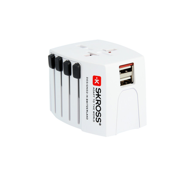 Skross World Adapter MUV USB Для помещений Белый