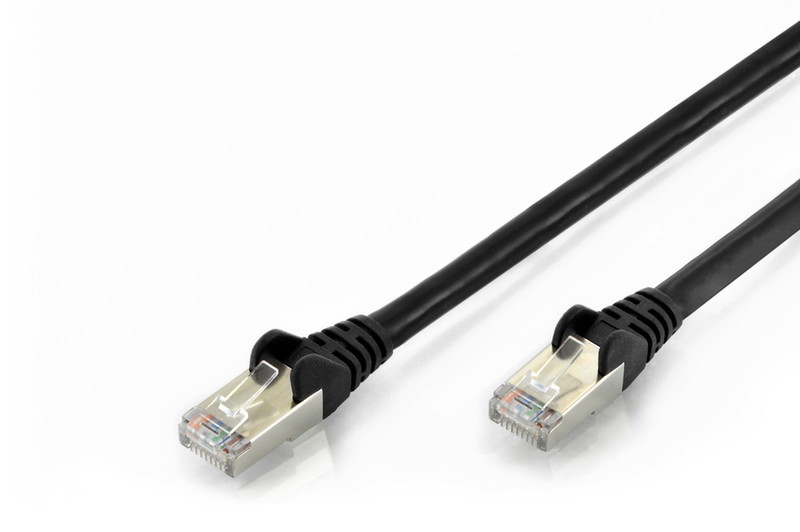 Ednet 84587 3м Cat6a S/FTP (S-STP) Черный сетевой кабель