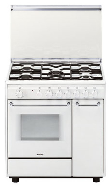 Smeg CB81VGT Отдельностоящий Gas hob Белый кухонная плита