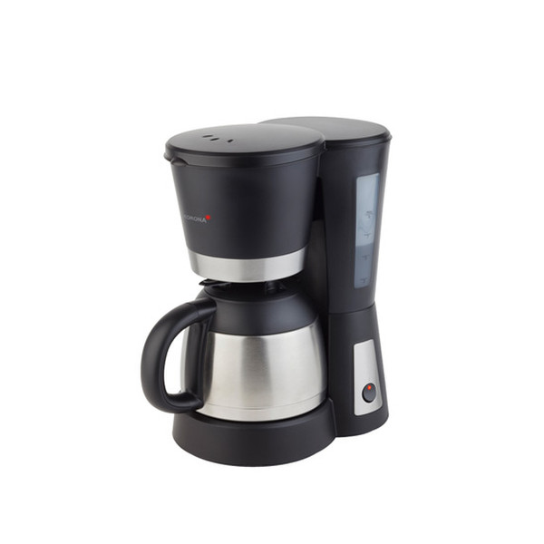 Korona 10223 Drip coffee maker 1L 8cups Black,Stainless steel coffee maker