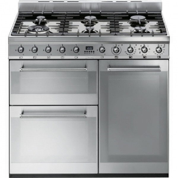 Smeg SY93 Freestanding Gas hob A Stainless steel cooker