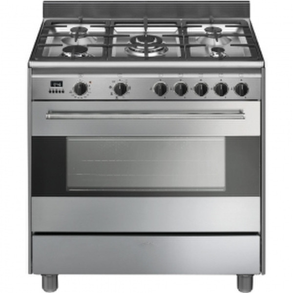 Smeg BG91X9 Freestanding Gas hob A Stainless steel cooker