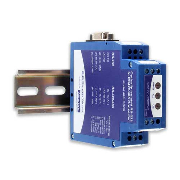 B&B Electronics 485LDRC9 RS-232 RS-485 Синий серийный преобразователь/ретранслятор/изолятор