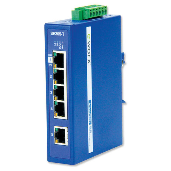 IMC Networks SE305-T Неуправляемый Fast Ethernet (10/100) Синий сетевой коммутатор