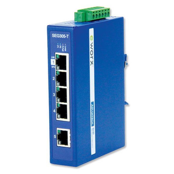 B&B Electronics SEG305-T Unmanaged Gigabit Ethernet (10/100/1000) Blue network switch