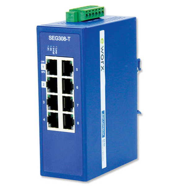 IMC Networks SEG308-T Unmanaged Gigabit Ethernet (10/100/1000) Blue network switch