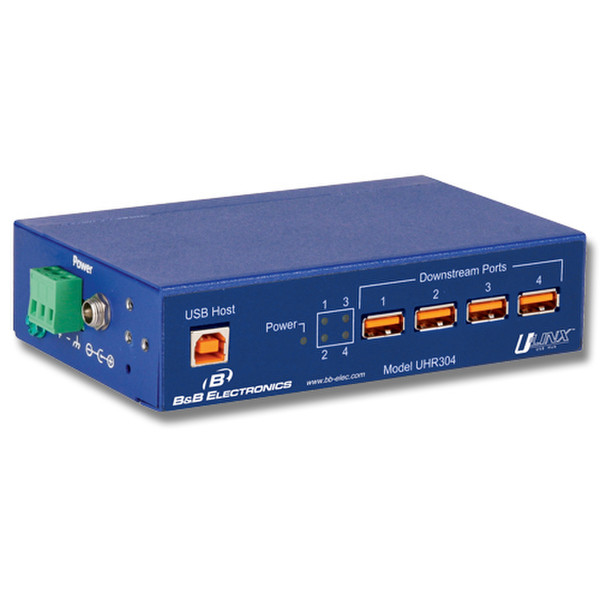 IMC Networks UHR204 USB 2.0 Type-B 480Mbit/s Blau Schnittstellenhub