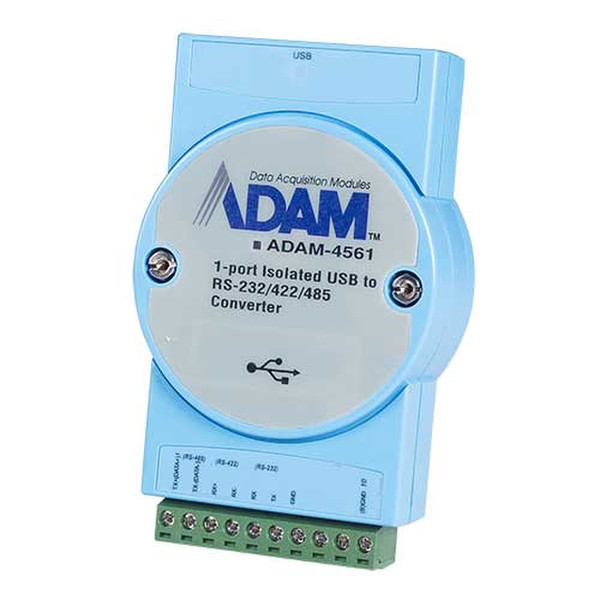 B&B Electronics ADAM-4561 USB 1.1 RS-232/422/485 Синий серийный преобразователь/ретранслятор/изолятор