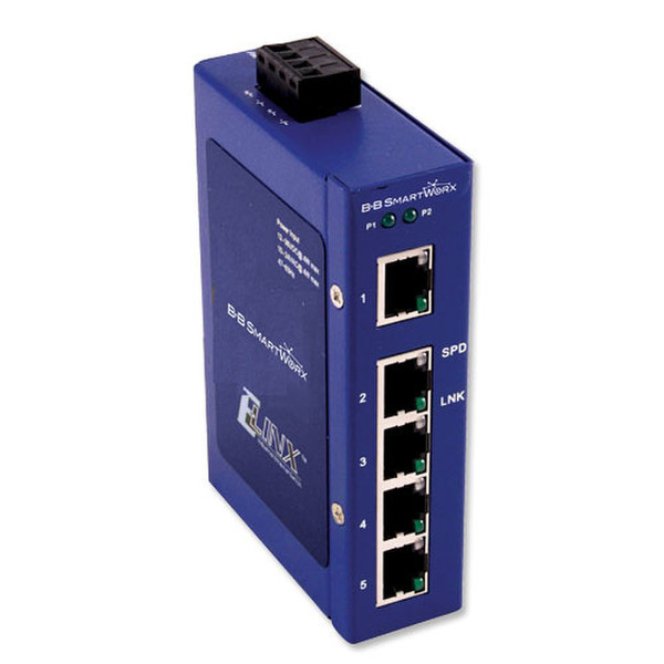 IMC Networks ESW205 Неуправляемый Fast Ethernet (10/100) Синий сетевой коммутатор