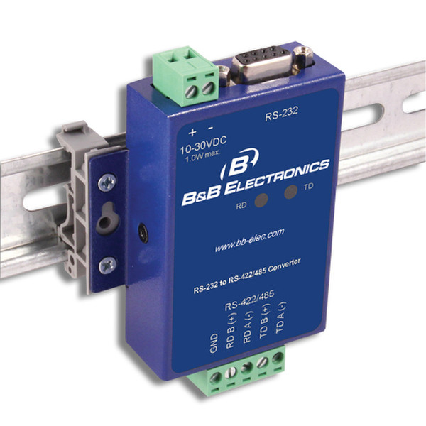 B&B Electronics SCP211-DFTB3 RS-232 RS-422/485 Blue serial converter/repeater/isolator