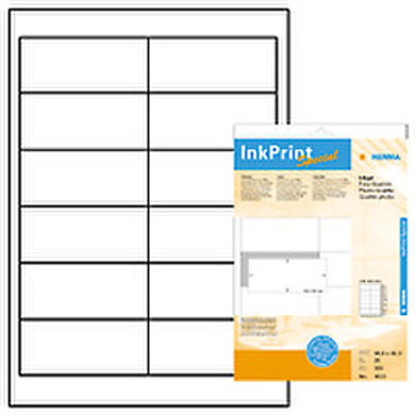 HERMA Inkjet labels white 96,5x42,3 InkPrint Special 300 pcs. 300шт самоклеящийся ярлык