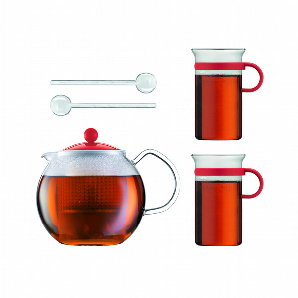 Bodum ASSAM SET Teapot set 1000ml Red,Transparent