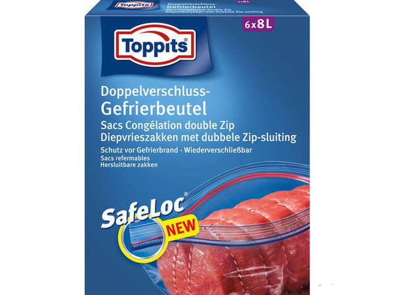 Toppits Doppelverschluss Gefrierbeutel