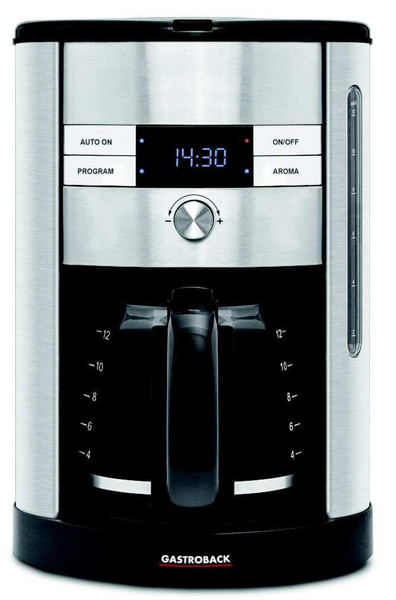 Gastroback 42704 Drip coffee maker 1.7L 12cups Black,Stainless steel coffee maker