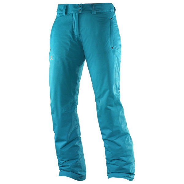 Salomon Stormspotter Pant W Skiing Female Fabric Blue winter sports pants