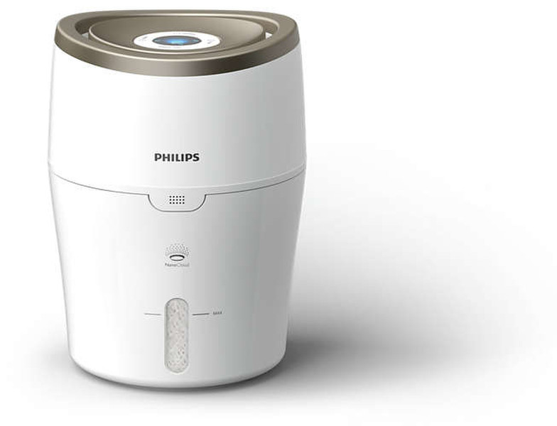 Philips 2000 series HU4804/40 Естественная 2л Металлический, Белый увлажнитель