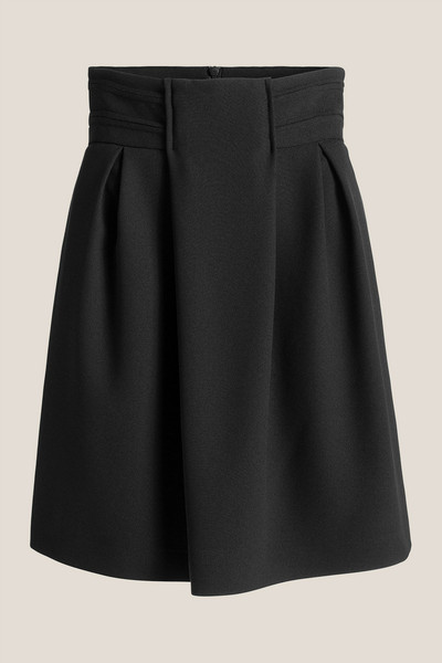 Esprit Double-faced crepe pleated skirt
