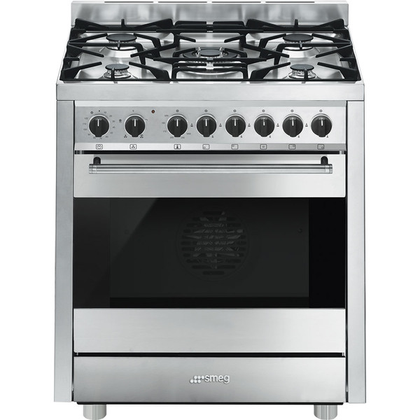 Smeg B7GVXI9 Отдельностоящий Gas hob A Нержавеющая сталь кухонная плита